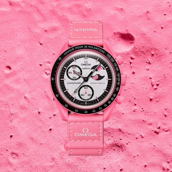 Swatch x Omega MISSION TO THE PINK MOONPHASE - Picture 1 of 1